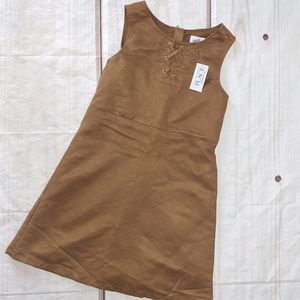 Children's Place Faux Suede Jumper Dress Size 6X/7